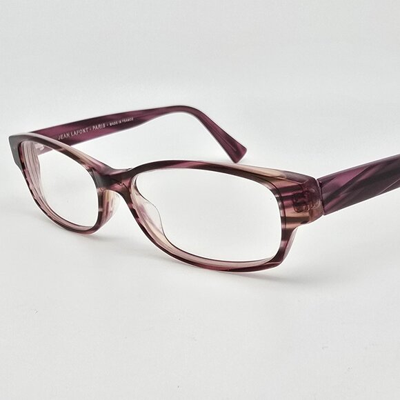 Jean Lafont Paris Eva 857 Purple Stripe Eyeglasses Frame w/ Case France 51mm - Picture 3 of 15